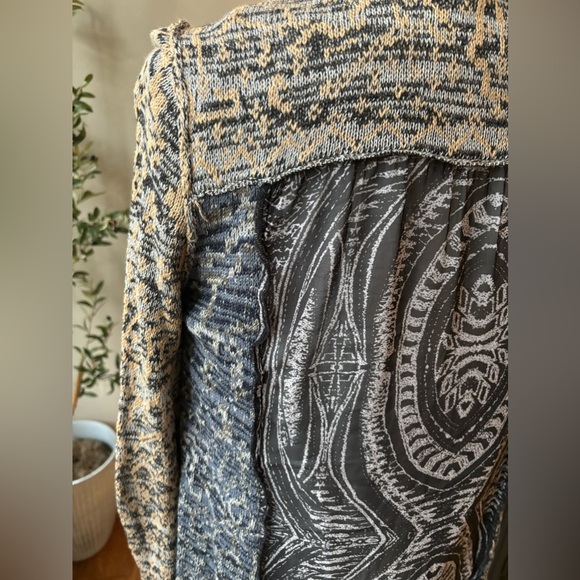 BKE gimmicks open blue and tan cardigan - Picture 6 of 8